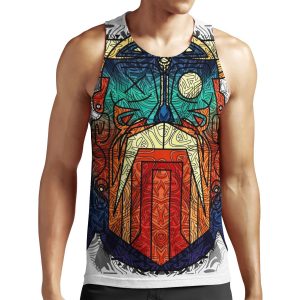 Odin Wodan Geometric Vikings Ornament Art All-over-print Unisex Tank Top