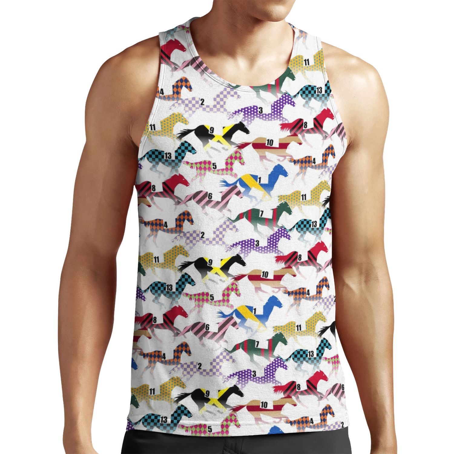 Off To The Horse Races Jockey Silks Pattern All-over-print Unisex Tank Top