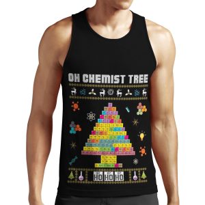 Oh Chemist Tree Merry Christmas Ugly Sweater Chemistry Tee All-over-print Unisex Tank Top