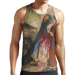 Okina And Shiro Kitsune Yokai Teakitsune All-over-print Unisex Tank Top