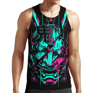 Oni Glitch Neon Ver All-over-print Unisex Tank Top