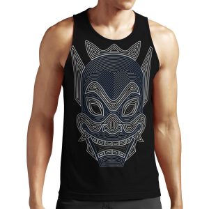 Ornate Blue Spirit Mask All-over-print Unisex Tank Top