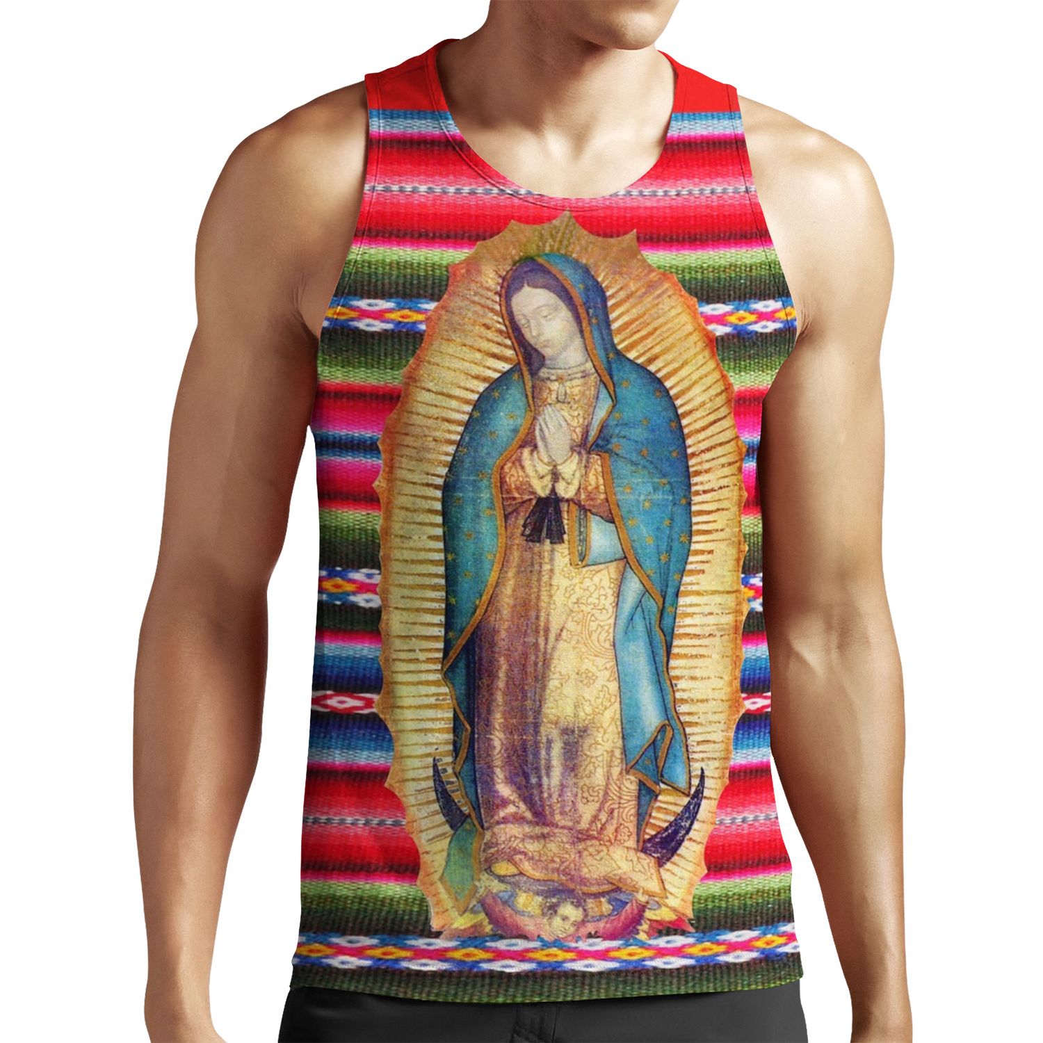 Our Lady Of Guadalupe Virgen Maria Zarape Virgin Mary Catholic 113 All-over-print Unisex Tank Top