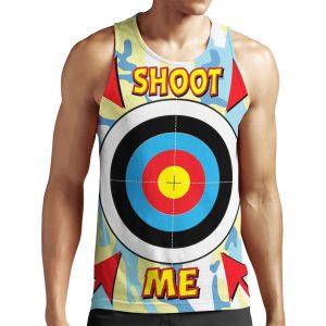 Paintball Stag And Hen Do Shoot Me Target All-over-print Unisex Tank Top