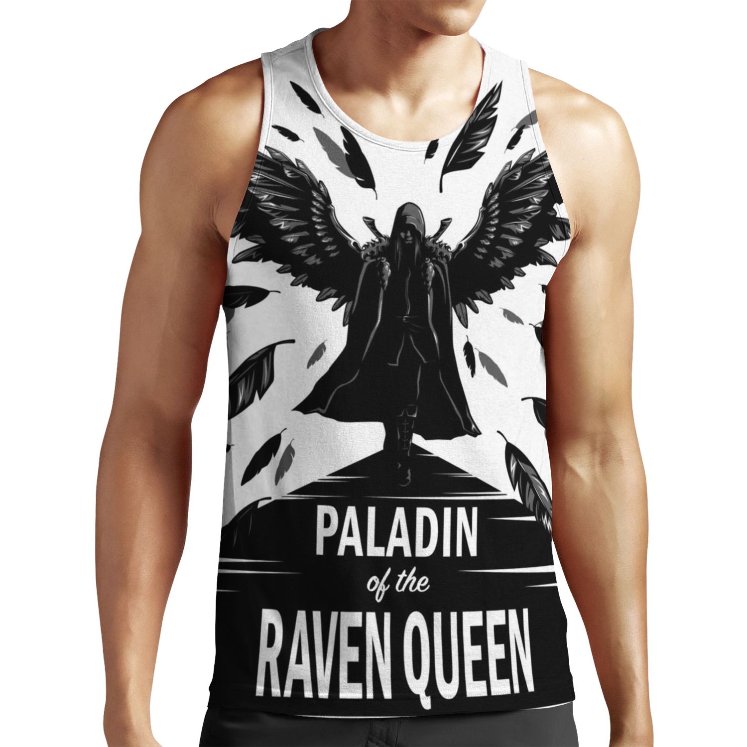 Paladin Of The Raven Queen B And W Variant All-over-print Unisex Tank Top