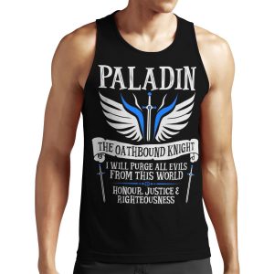 Paladin The Oathbound Knight Dungeons And Dragons White All-over-print Unisex Tank Top