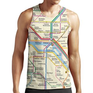 Paris Metro Map All-over-print Unisex Tank Top