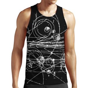 Particle Tracks Dark All-over-print Unisex Tank Top