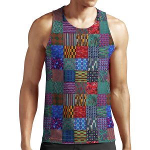 Patchwork London Transport Fabric Montage All-over-print Unisex Tank Top