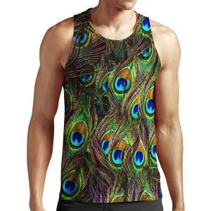 Peacock Feathers Invasion All-over-print Unisex Tank Top