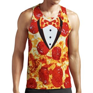 Pepperoni Pizza Tuxedo All-over-print Unisex Tank Top