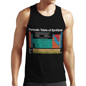 Periodic Table Of Synthpop Dark Background All-over-print Unisex Tank Top