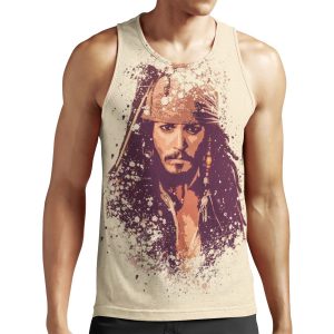 Pirates Of The Caribbean Jack Sparrow Splatter All-over-print Unisex Tank Top