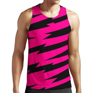 Pizzazz Pink Lightning All-over-print Unisex Tank Top