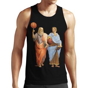 Plato And Aristotle In Epic Basketball Match All-over-print Unisex Tank Top