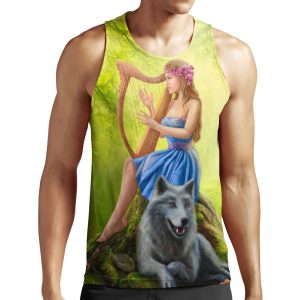 Playing The Harp All-over-print Unisex Tank Top