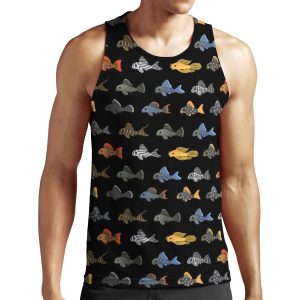 Pleco Black All-over-print Unisex Tank Top