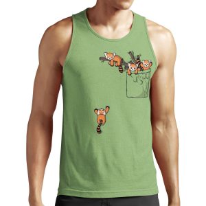 Pocket Red Panda Bears All-over-print Unisex Tank Top