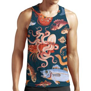 Pompeii Marine Mosaic All-over-print Unisex Tank Top