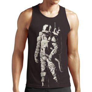 Pondering Astronaut All-over-print Unisex Tank Top