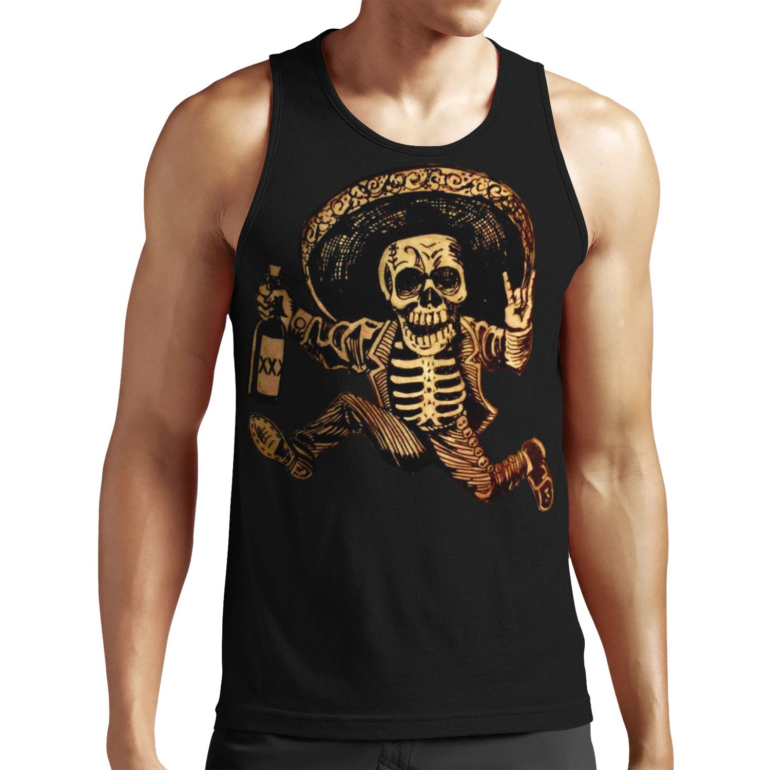 Posada Day Of The Dead Outlaw All-over-print Unisex Tank Top