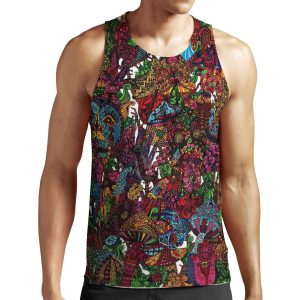 Psychedelic Cartoon All-over-print Unisex Tank Top