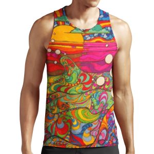 Psychedelic Trippy Hippy Colorful Illustration All-over-print Unisex Tank Top
