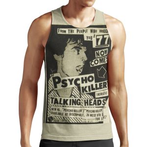 Psycho Killer Talking Heads Post Punk Concert Poster 1977 All-over-print Unisex Tank Top