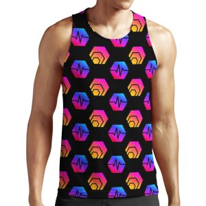 Pulse Chain And Hex Crypto Logo Pattern All-over-print Unisex Tank Top