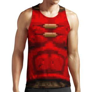 Quake Red Armor All-over-print Unisex Tank Top