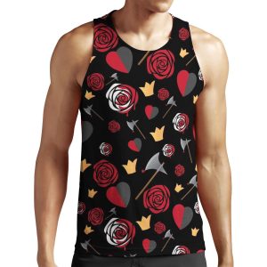 Queen Of Hearts Icons All-over-print Unisex Tank Top
