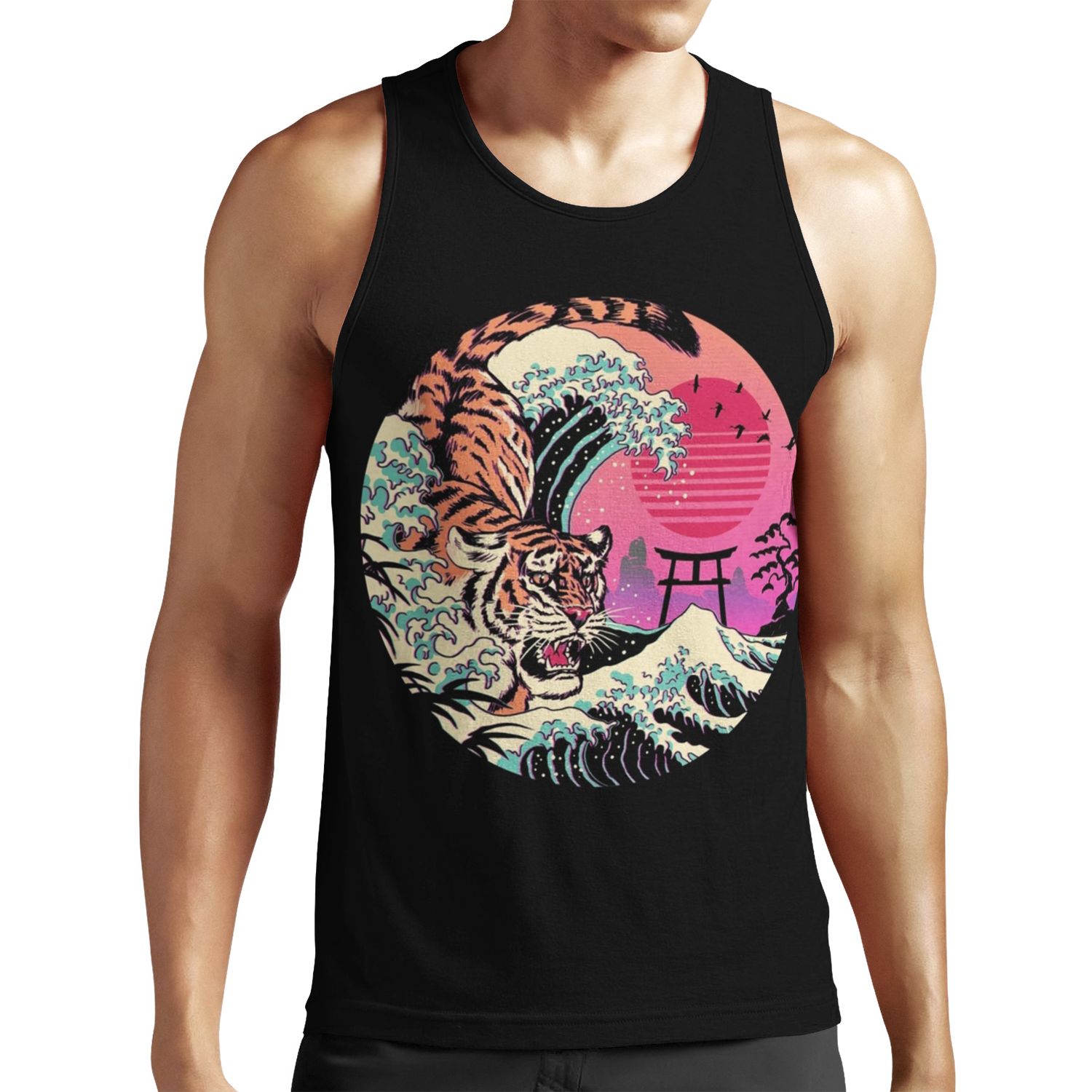 Rad Tiger Wave All-over-print Unisex Tank Top