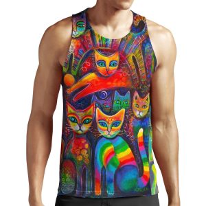 Rainbow Cats Acrylics All-over-print Unisex Tank Top