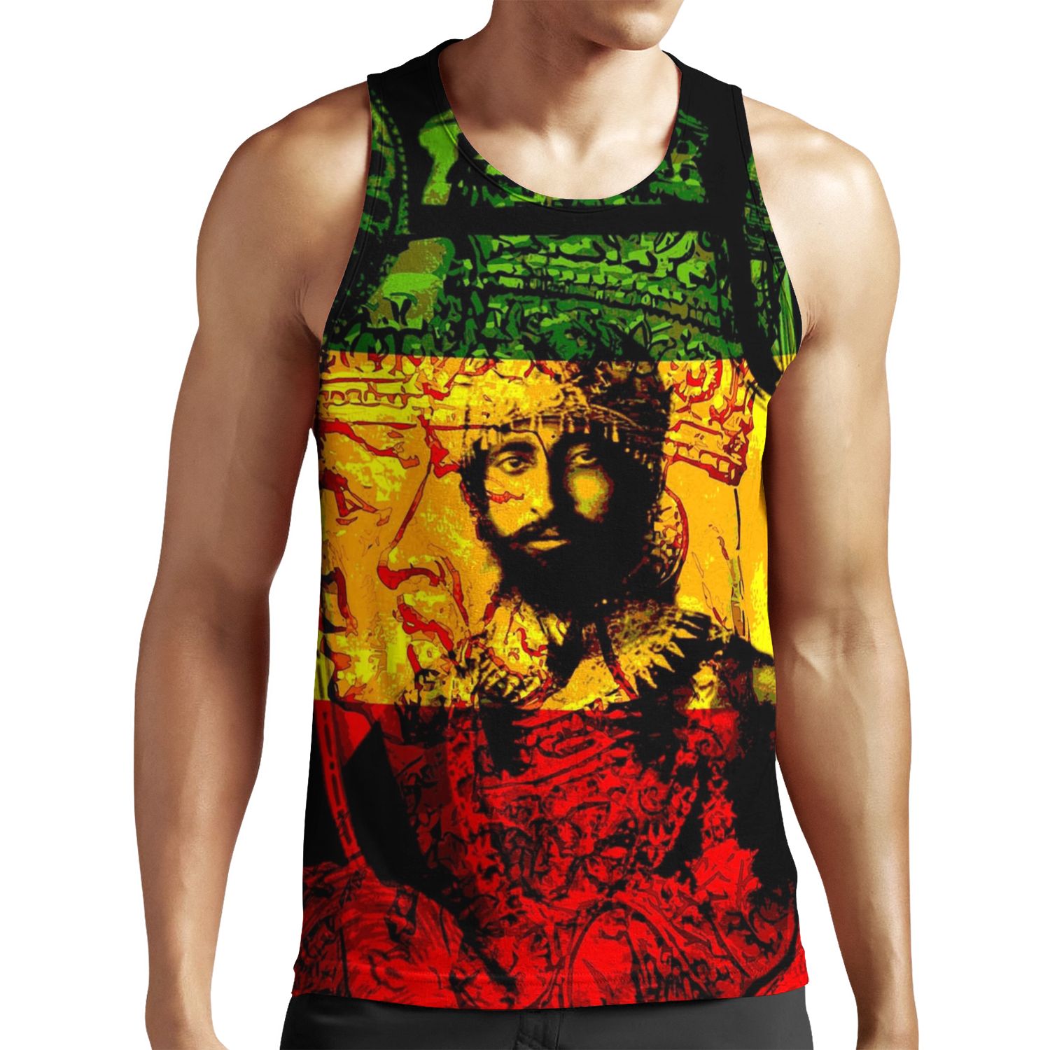 Rasta Haile Selassie Natural Mystic Lion Of Judah All-over-print Unisex Tank Top