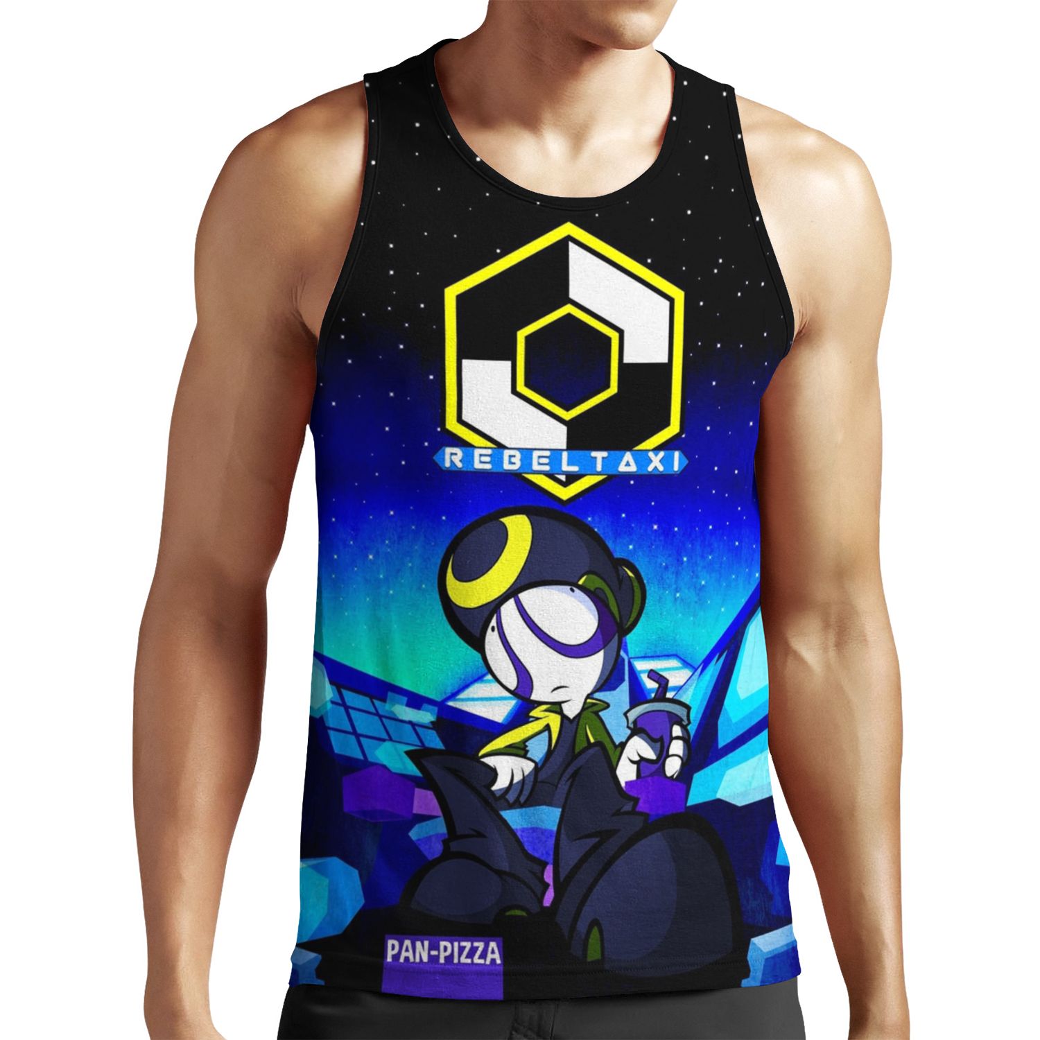 Rebeltaxi Pan Pizza All-over-print Unisex Tank Top