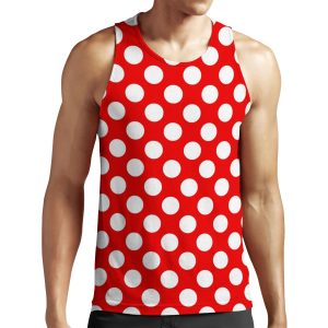 Red And White Polka Dots By Orikall All-over-print Unisex Tank Top