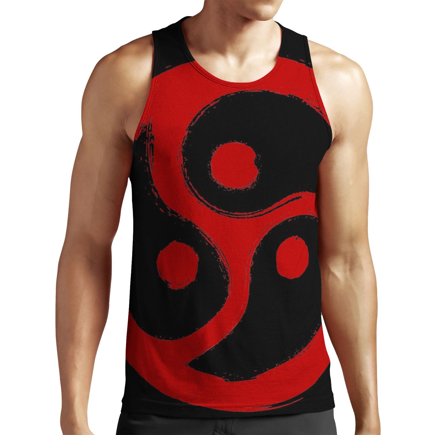 Red Bdsm Triskelion Grunge All-over-print Unisex Tank Top