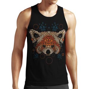 Red Panda Face All-over-print Unisex Tank Top