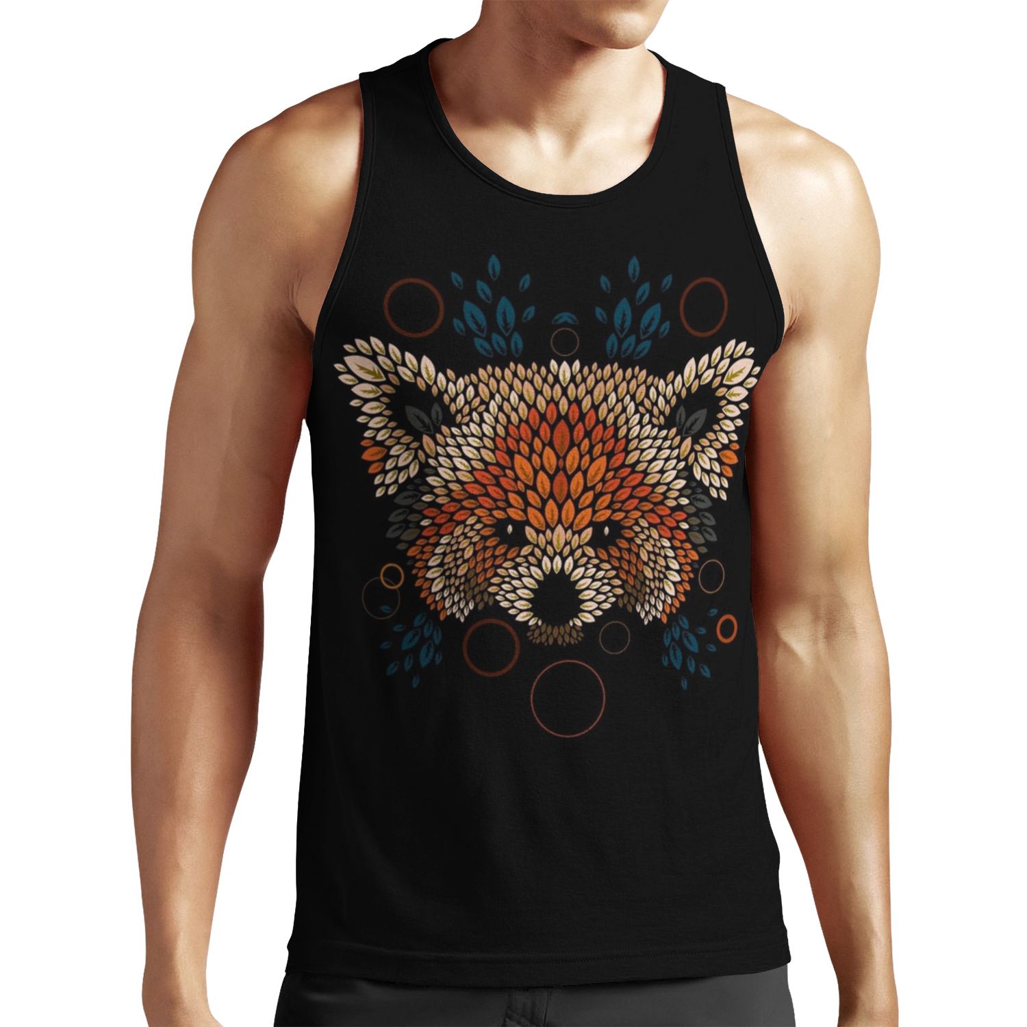 Red Panda Face All-over-print Unisex Tank Top