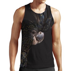 Red Tailed Black Cockatoo 2 All-over-print Unisex Tank Top