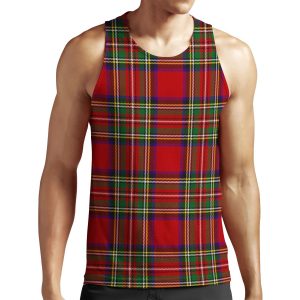 Red Tartan Stewart Clan All-over-print Unisex Tank Top