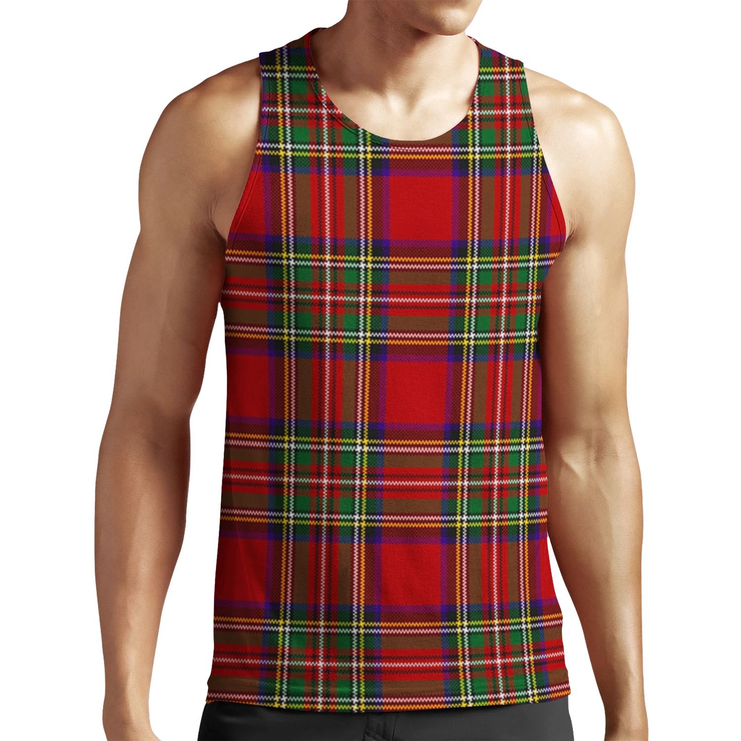 Red Tartan Stewart Clan All-over-print Unisex Tank Top