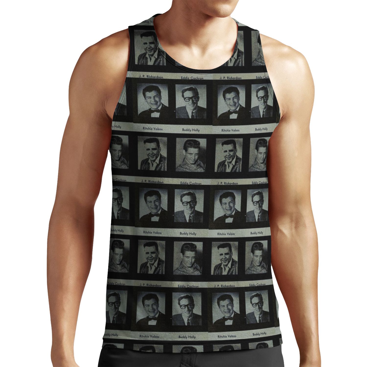 Remembering Buddy Holly Ritchie Valens Eddie Cochran The Big Bopper All-over-print Unisex Tank Top