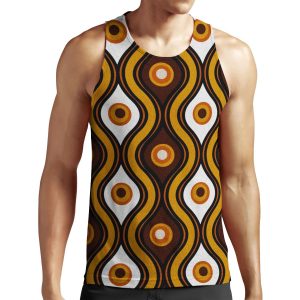 Retro 1970 S Style Seventies Vintage Pattern All-over-print Unisex Tank Top