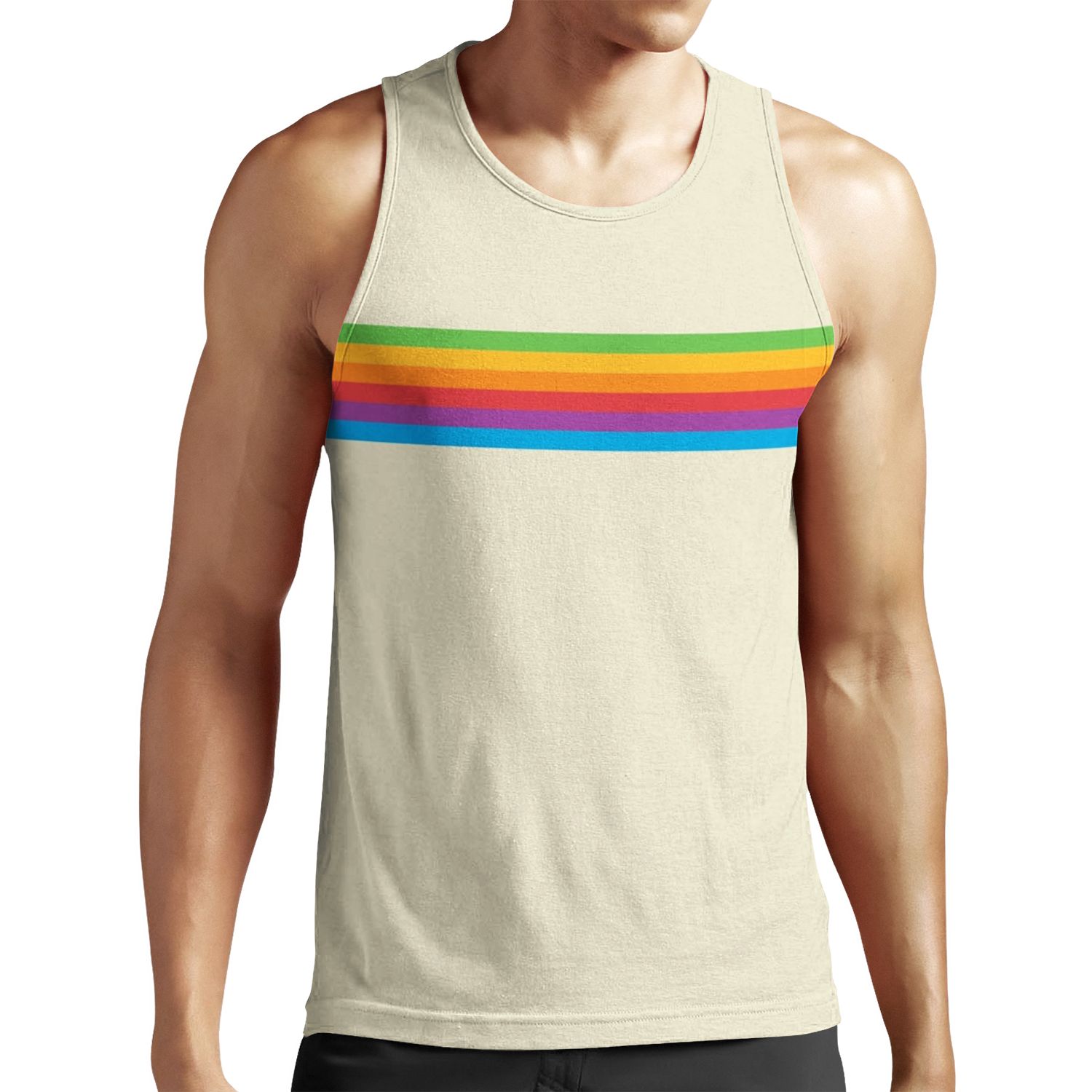 Retro Apple Rainbow All-over-print Unisex Tank Top
