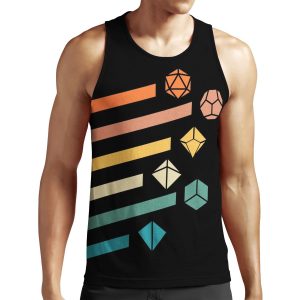 Retro Rainbow Polyhedral Dice Set Colors Tabletop Rpg All-over-print Unisex Tank Top
