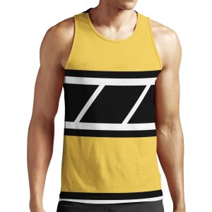 Retro Speedblock Yellow All-over-print Unisex Tank Top