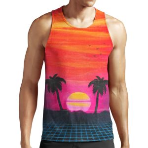 Retro Sunset 2 All-over-print Unisex Tank Top