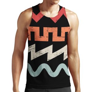 Retro Synth Waveforms All-over-print Unisex Tank Top