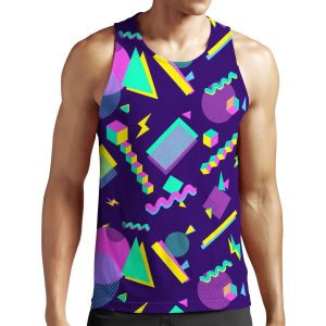Retro Throwback Bowling Alley Chic All-over-print Unisex Tank Top